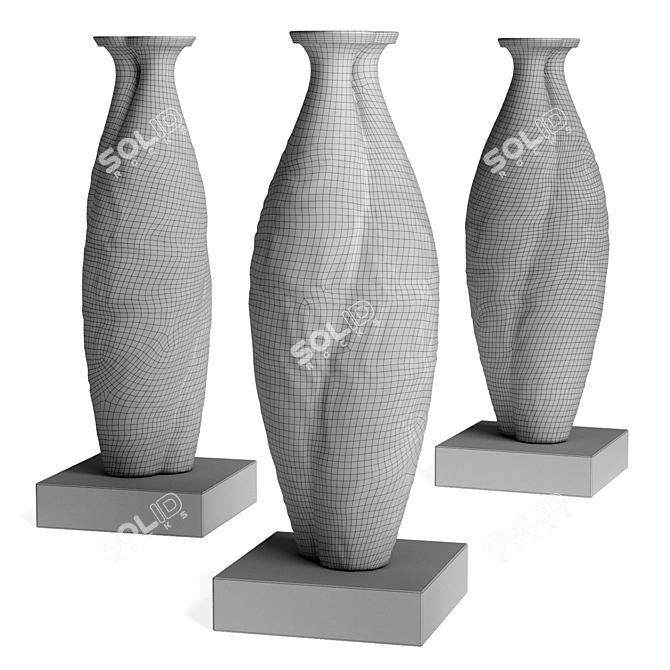 Modern SiO2 Vessel Vase 3D model image 5