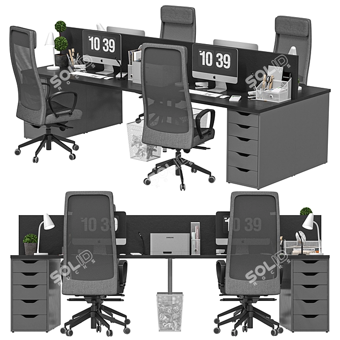 IKEA Office Suite - Workstation 10 3D model image 1