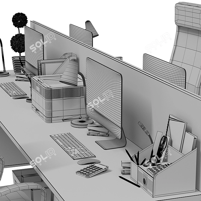 IKEA Office Suite - Workstation 10 3D model image 5