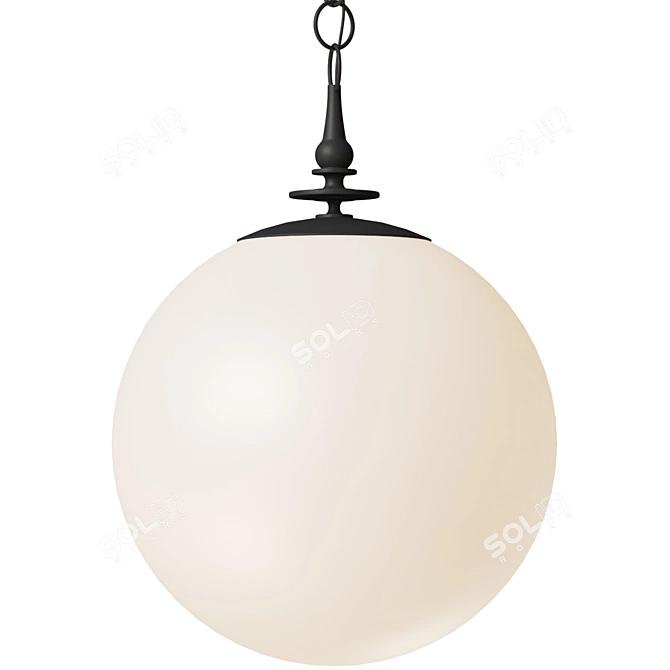 Modern Globe Pendant Light Fixture 3D model image 2