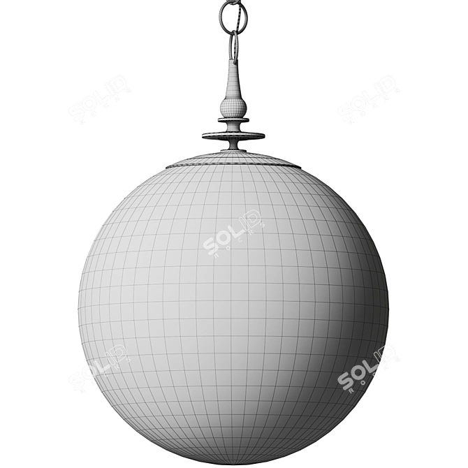 Modern Globe Pendant Light Fixture 3D model image 5