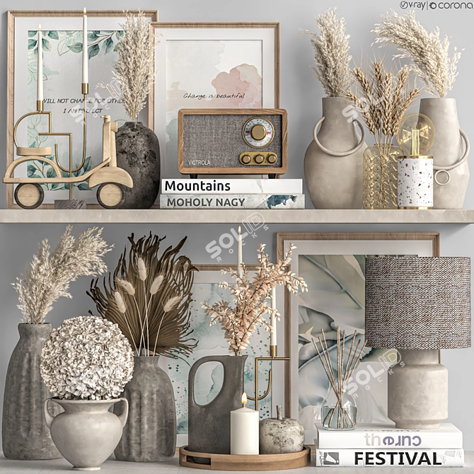 Modern Decor Set 2015 3D model image 1