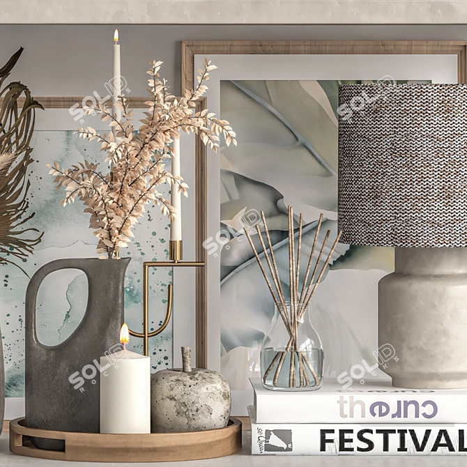 Modern Decor Set 2015 3D model image 6