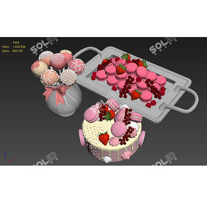 Pink Sweet Treats 3D Collection 3D model image 7