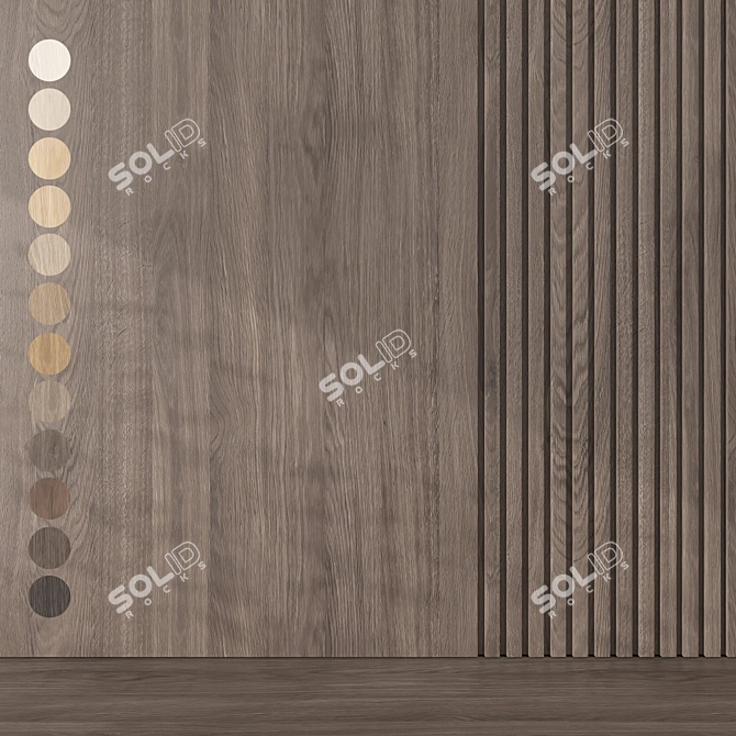 Seamless Oak Textures Pack 3D model image 1