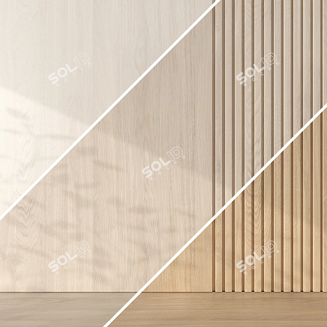 Seamless Oak Textures Pack 3D model image 2