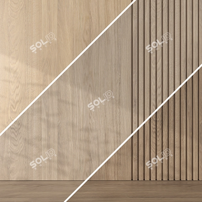 Seamless Oak Textures Pack 3D model image 3
