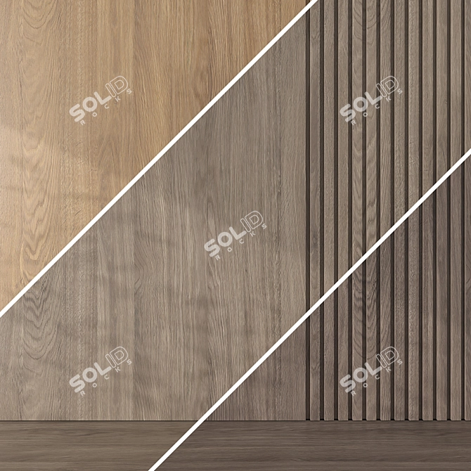 Seamless Oak Textures Pack 3D model image 4