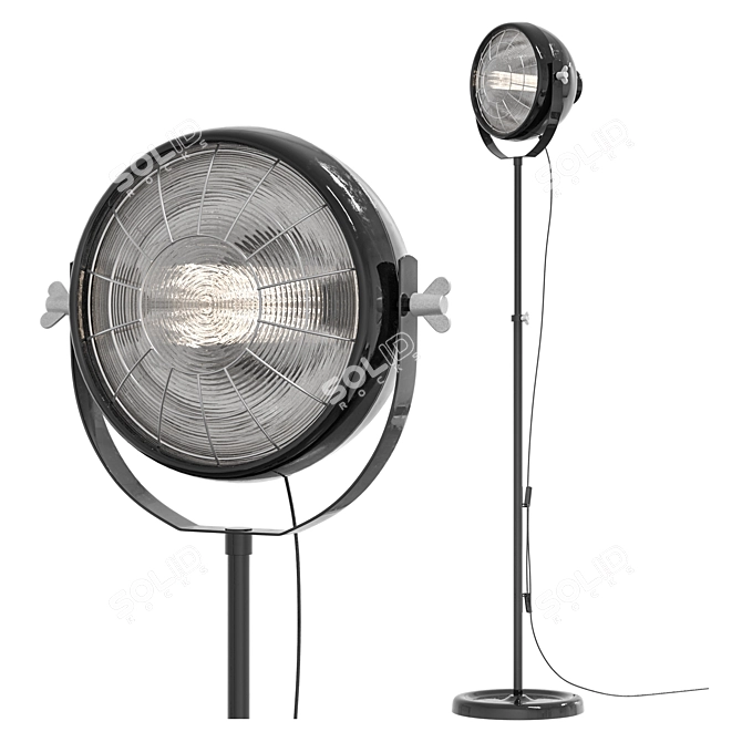 Minimalist Floor Lamp SVARTNORA 3D model image 1