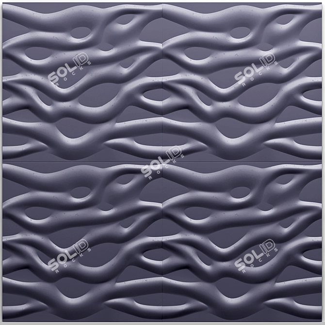 Stripe Panel Decor 3D Model 3D model image 1