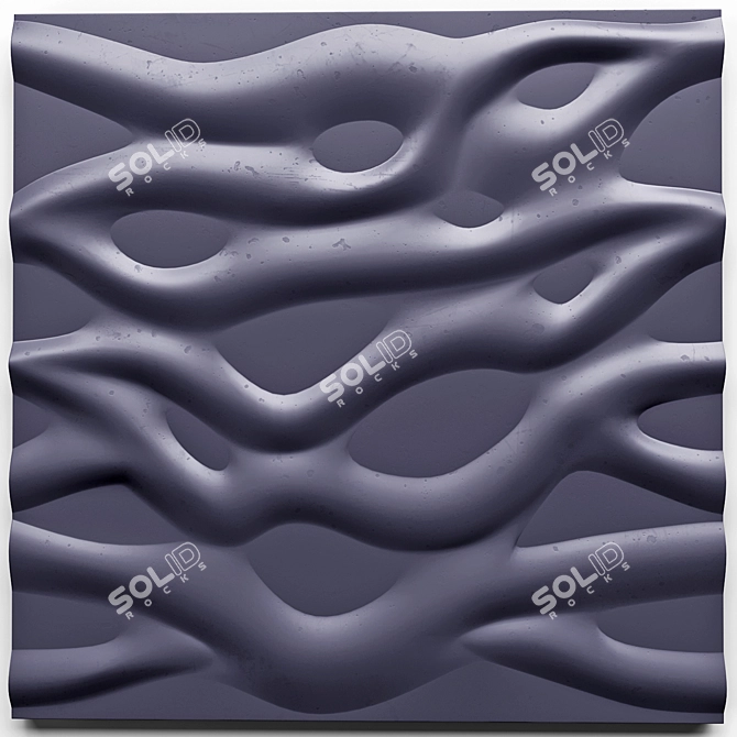 Stripe Panel Decor 3D Model 3D model image 5