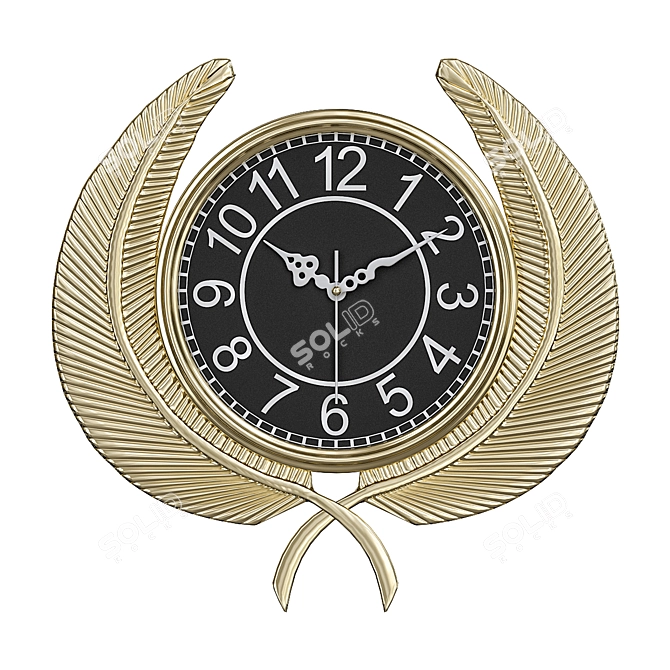 Designer Wall Clock Decor by ImperiumLoft 3D model image 1