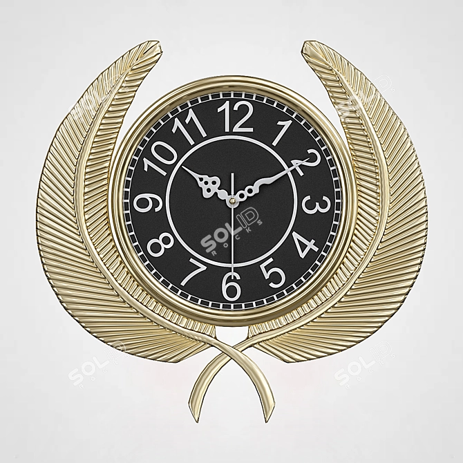 Designer Wall Clock Decor by ImperiumLoft 3D model image 2