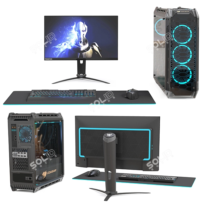 Gamer's Dream PC Bundle Set 3D model image 2