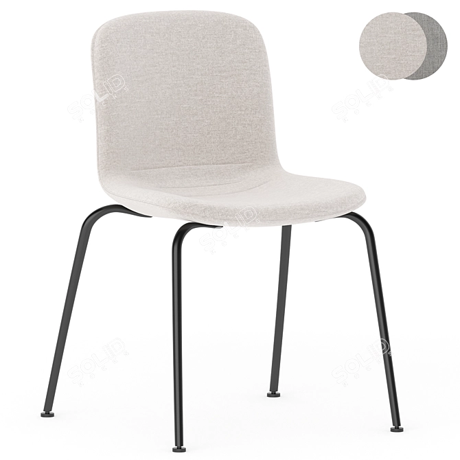 Modern Stackable Tube Chair 3D model image 2