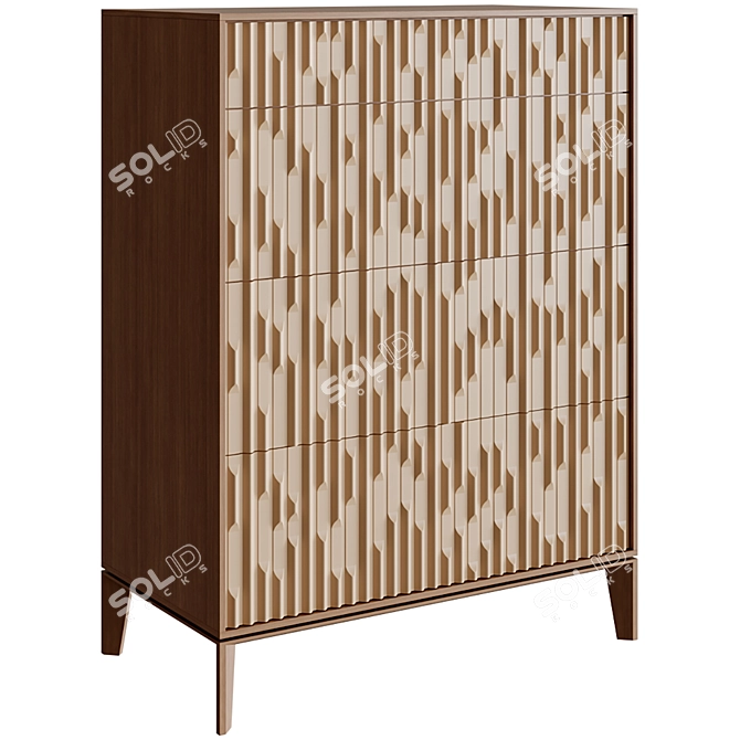 Terracotta Canyon One Drawer Dresser 3D model image 5