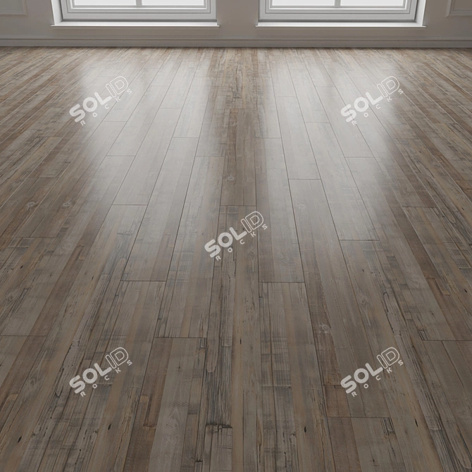 Engineered Wood Plank Flooring Kit 3D model image 3