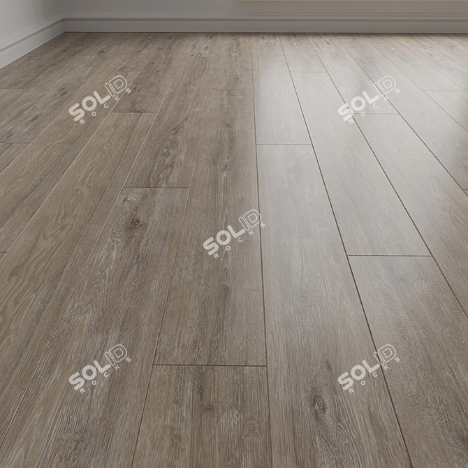 Engineered Wood Flooring in Dark Oak 3D model image 1