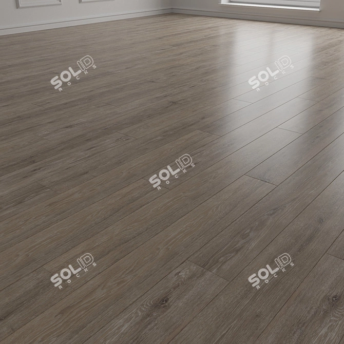 Engineered Wood Flooring in Dark Oak 3D model image 2