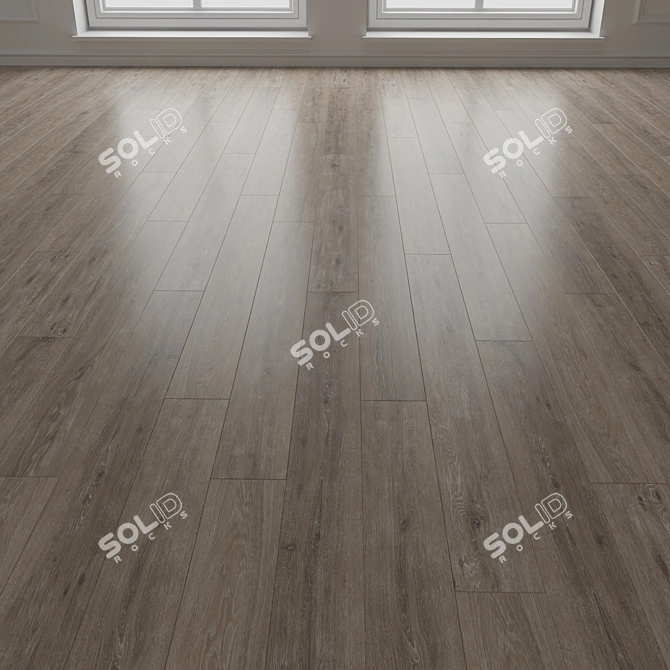 Engineered Wood Flooring in Dark Oak 3D model image 3
