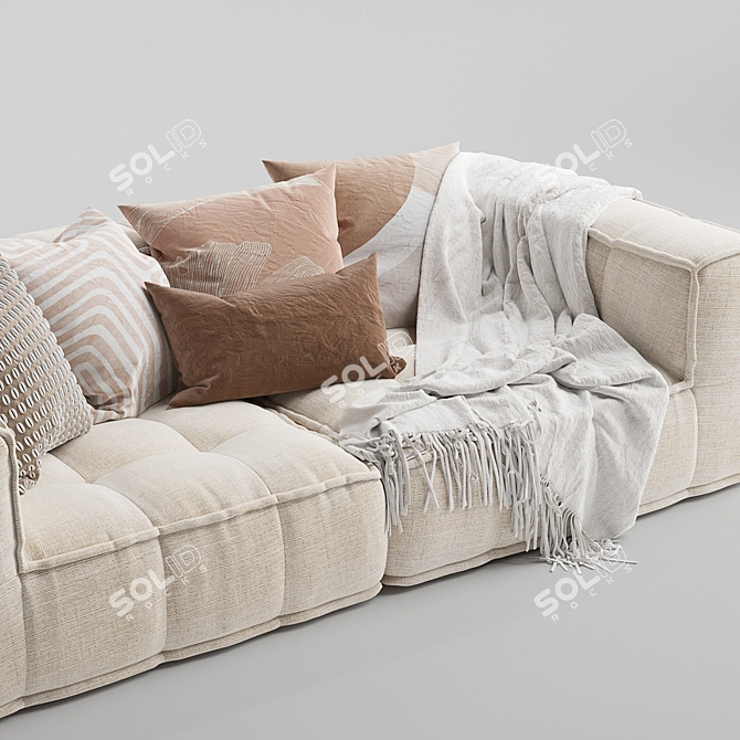 Natural Uniqwa Denver Sofa 3D model image 3