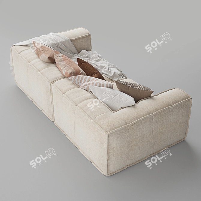 Natural Uniqwa Denver Sofa 3D model image 6