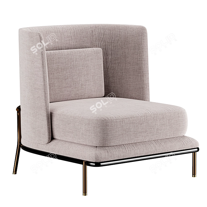 Aster Gae Armchair 3D Model 3D model image 1