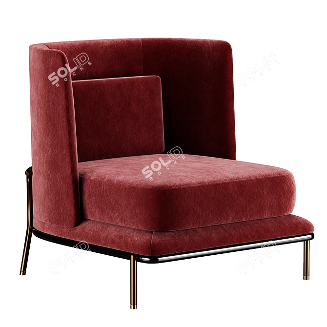 Aster Gae Armchair 3D Model 3D model image 2