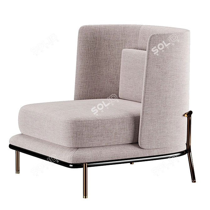 Aster Gae Armchair 3D Model 3D model image 4