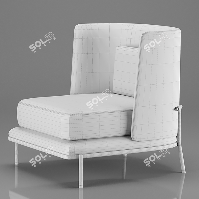 Aster Gae Armchair 3D Model 3D model image 5