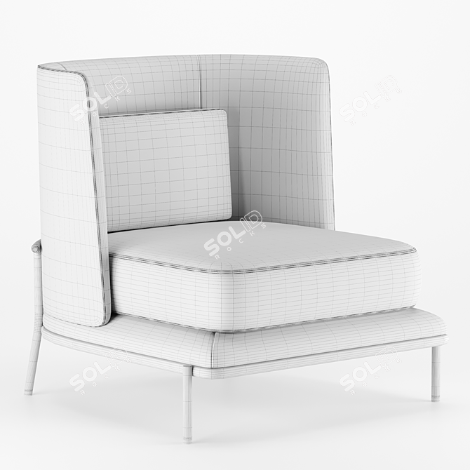Aster Gae Armchair 3D Model 3D model image 6