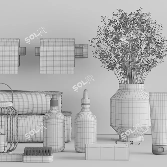 Bathroom Set 3D Models Bundle 3D model image 4