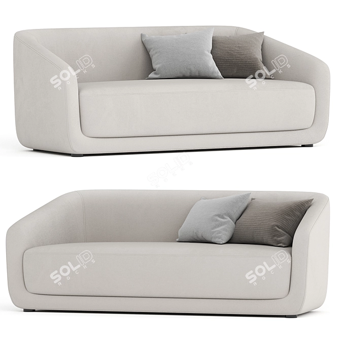 Modern Trapeze Sofa Design 3D model image 1