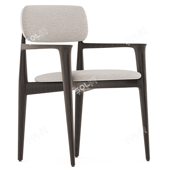 Modern Poliform Curve Chair 2017 3D model image 1
