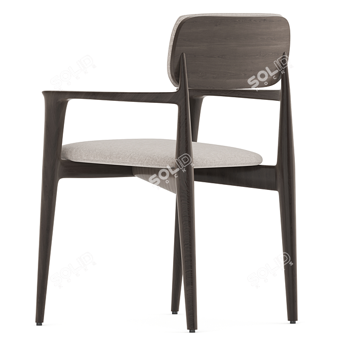 Modern Poliform Curve Chair 2017 3D model image 3