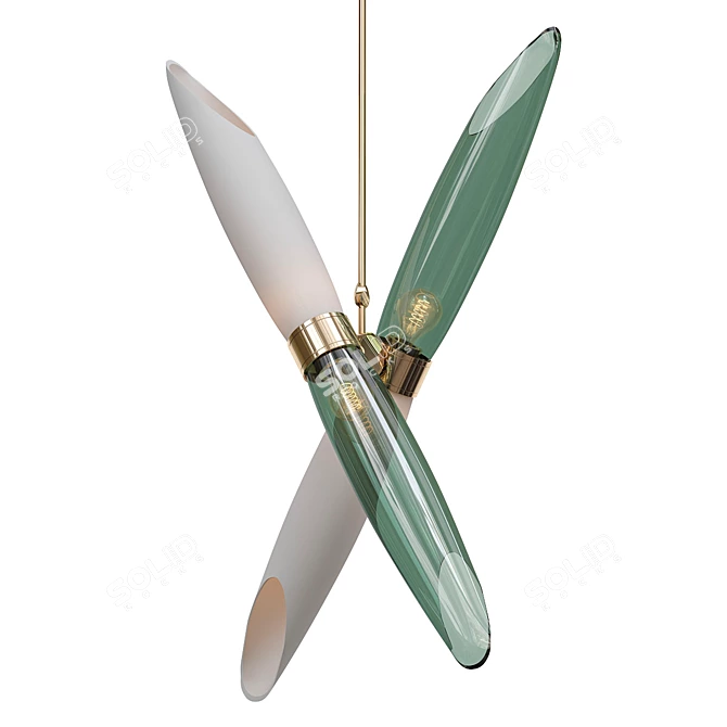 Celestial Glow Pendant 3D model image 1