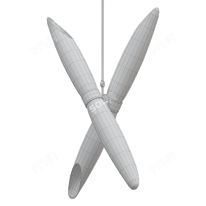 Celestial Glow Pendant 3D model image 2