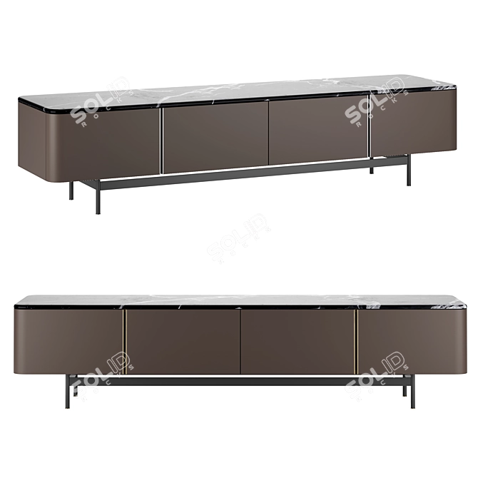 Modern TV Cabinet by Laskasas 3D model image 1