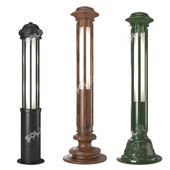 Robers Outdoor Pole Lantern 3D model image 1