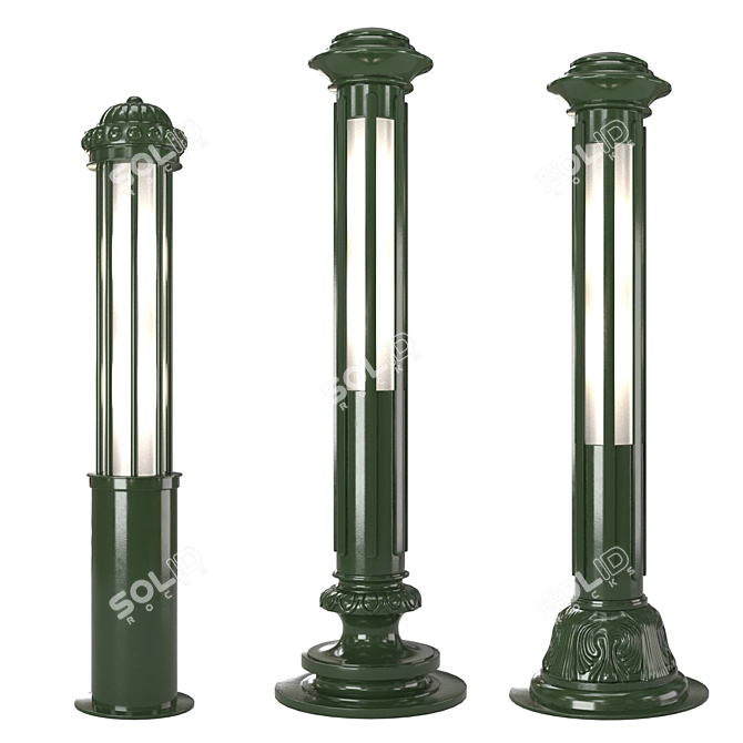 Robers Outdoor Pole Lantern 3D model image 4