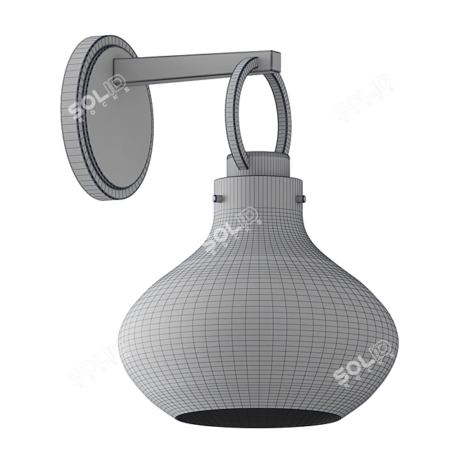 Cassie Sconce: Aged Brass Elegance 3D model image 3