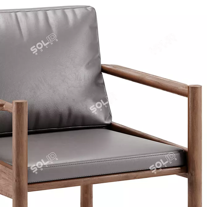 Elegant AVA Armchair Design 3D model image 5