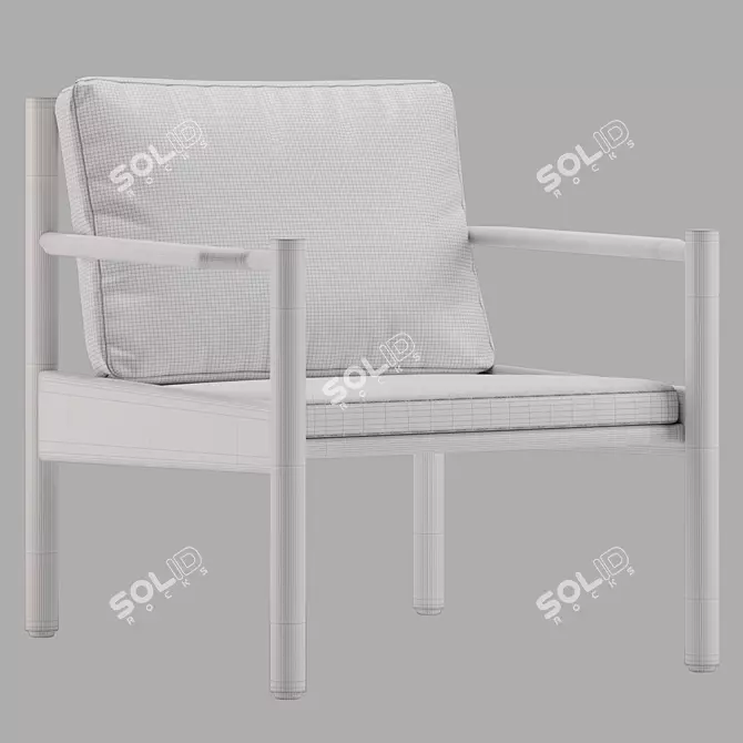 Elegant AVA Armchair Design 3D model image 6