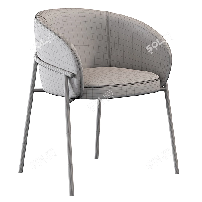 Contemporary Rimo Chair 3D model image 6