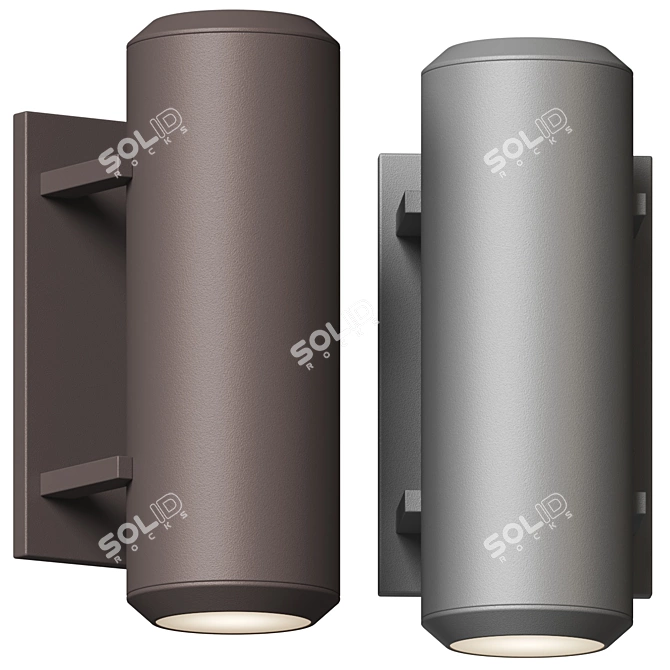Modern Aluminum Outdoor Wall Light 3D model image 1