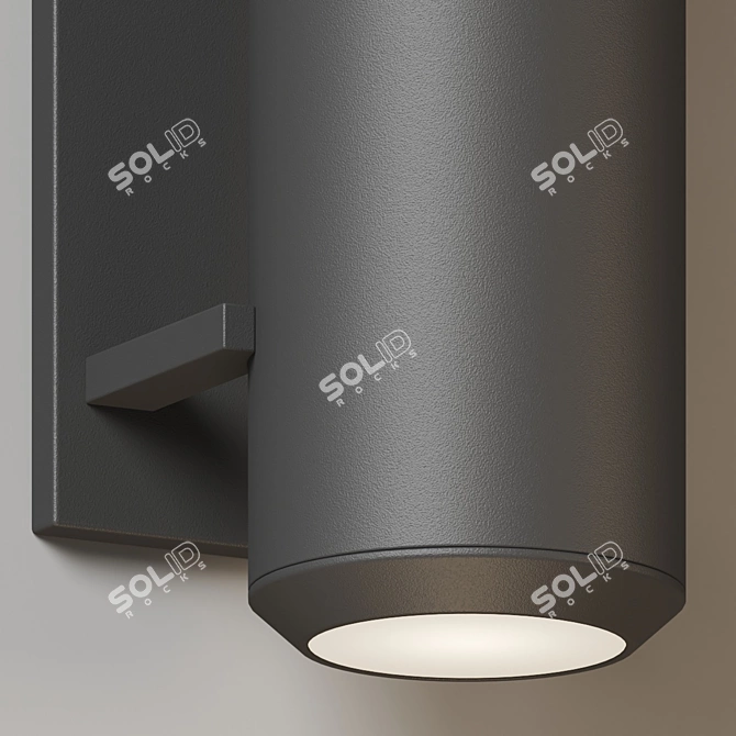 Modern Aluminum Outdoor Wall Light 3D model image 2