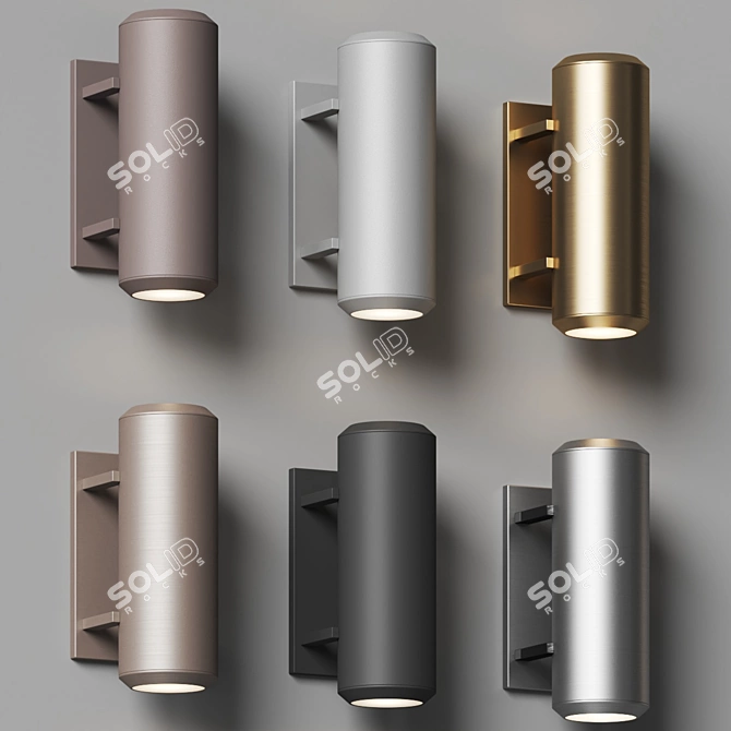 Modern Aluminum Outdoor Wall Light 3D model image 4
