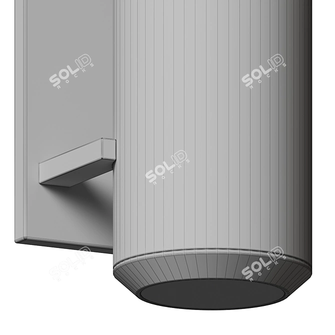 Modern Aluminum Outdoor Wall Light 3D model image 5