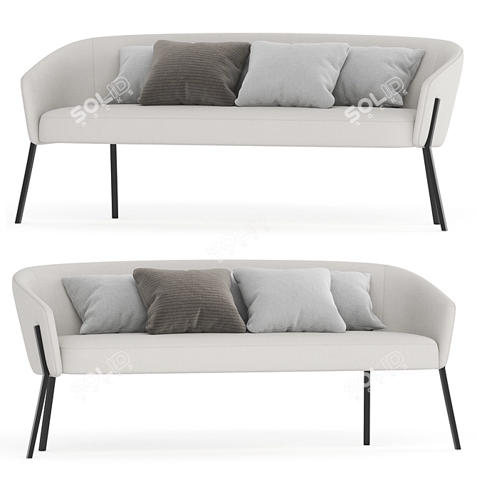 Contemporary BROSS WAM Sofa 3D model image 1