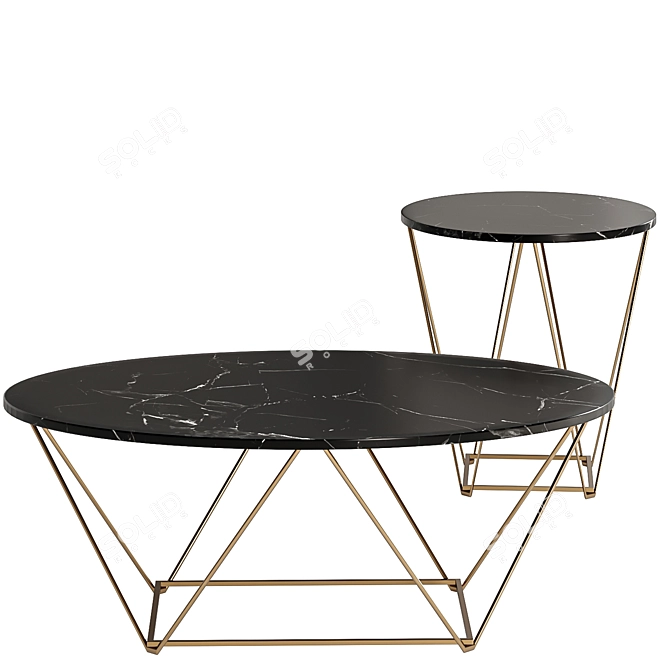 Elegant & Sleek Coffee Set 3D model image 2